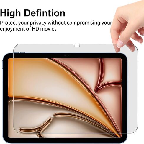 واقي شاشة الخصوصية Juvraixo لجهاز iPad الجيل العاشر 10.9 بوصة (2022) A2696/A2757/A2777 زجاج مقوى مضاد للتجسس ومضاد للضوء الأزرق [متوافق مع معرف الوجه وقلم Apple Pencil] حافظة فائقة الحساسية وصديقة للبيئة in Kuwait