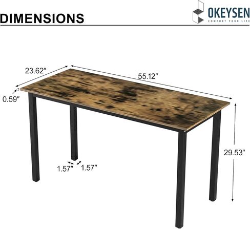 Okeysen Conference Room Table 2 Pack, Modern Office Meeting Table with Metal Frame, Seminar Desk for Boardroom, Meeting Room, Office, 55.12"x23.62"x29.53" in Saudi Arabia