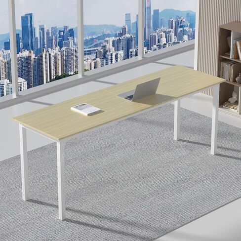 Okeysen Conference Room Table 2 Pack, Modern Office Meeting Table with Metal Frame, Seminar Desk for Boardroom, Meeting Room, Office, 55.12"x23.62"x29.53" in Saudi Arabia