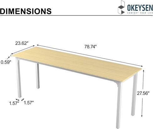 Okeysen Conference Room Table 2 Pack, Modern Office Meeting Table with Metal Frame, Seminar Desk for Boardroom, Meeting Room, Office, 55.12"x23.62"x29.53" in Saudi Arabia