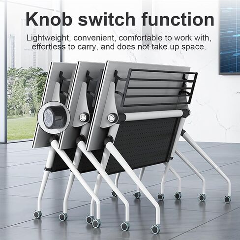 4 Pack Folding Conference Table Conference Room Table Meeting Table,Flip Top Mobile Meeting Training Table with Modesty Locking Casters for Office,Meeting Room Multifunctiona Modular table (C, 47in) in Saudi Arabia