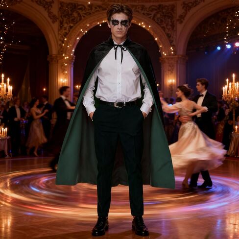 زي HAPNBCELE ذو الرأس القابل للعكس للبالغين من العصور الوسطى لمصاصي الدماء الشيطان لحفلات الهالوين وعيد الميلاد التنكرية in Kuwait