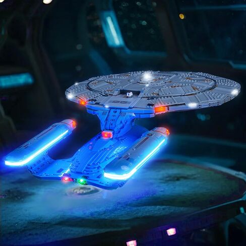 BrickBling LED Light Only Compatible with Lego U.S.S. Enterprise NCC-1701-D, Creative Lighting Compatible with Lego 10356 Starship - Excluding Model (RC Version Light) in Saudi Arabia