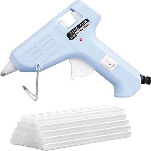 Hot Glue Gun, 20W Fast‑Preheating High‑Temp Mini Hot Melt Glue Gun Kit with 30 Glue Sticks (100mm x 7mm) for School Projects, DIY, Arts & Crafts, Quick Home Repairs in Kuwait