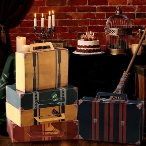 6 قطع كبيرة سحرية تحت عنوان عيد الميلاد تحت شجرة ديكور صندوق حقيبة السفر ديكور حفلات السفر الورق المقوى الخيال تحت عنوان حقائب هدية صندوق ديكور مع زخارف العناصر السحرية in Kuwait