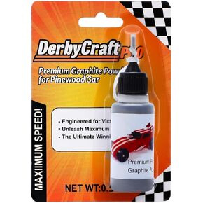 DerbyCraftPro Graphite Powder for Pinewood Cars 0.5oz | Powdered Graphite Lubricant Spray for Derby Wheels & Axles High-Purity 3000-Mesh |Multi-Use Lock Dry Lubricant|Use with Pinewood Weights Car Kit in Saudi Arabia