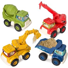 Construction Toys for Toddlers 2 3 4 5 Years Old, Sandbox Excavator Toy with Construction Truck Vehicles Dump Crane Cement Mixer Truck Toys for Boys Girls Kids, Christmas Birthday Ideas Gifts in Saudi Arabia