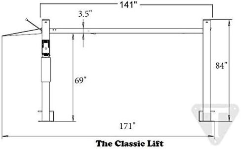 Triumph NSS-8SQ Classic Lift Shorter 8000lbs 4 Post Storage Service Car Auto Lift Truck Hoist in Saudi Arabia