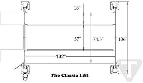 Triumph NSS-8SQ Classic Lift Shorter 8000lbs 4 Post Storage Service Car Auto Lift Truck Hoist in Saudi Arabia