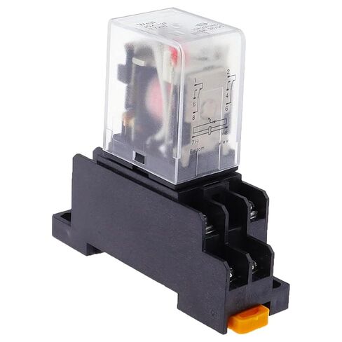 مرحل الطاقة LY2NJ DPDT مع قاعدة المقبس، 8 دبوس HH62P JQX-13F، مرحل الوقت لأنظمة التحكم الصناعية (220 فولت تيار مستمر) in Saudi Arabia