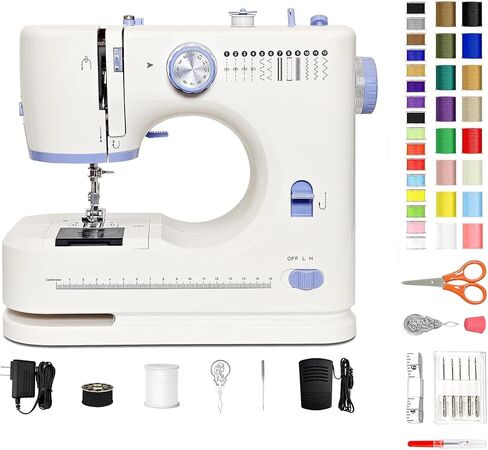 Sewing Machine for Beginners with 42 Pcs Sewing Kit, Sewing machine with 12 Built-in Stitches, High-Low Speeds Small Sewing machine LEDLi in Saudi Arabia