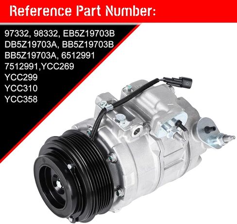 cciyu AC Compressor for Car 2011 2012 2013 2014-2015 for Ford Explorer 3.5L,Air Conditioning Compressor with Clutch 6 Grooves 97332 in Saudi Arabia