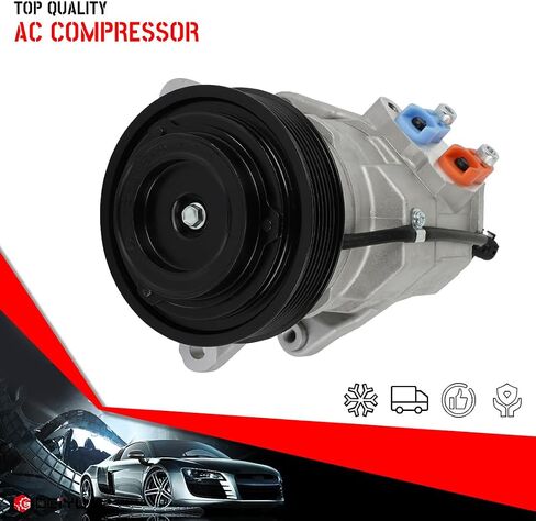 Cciyu ضاغط مكيف الهواء للسيارة 2004-2008 لسيارة دودج دورانجو 5.7L، ضاغط تكييف الهواء مع قابض 7 أخاديد 55056157AB in Kuwait
