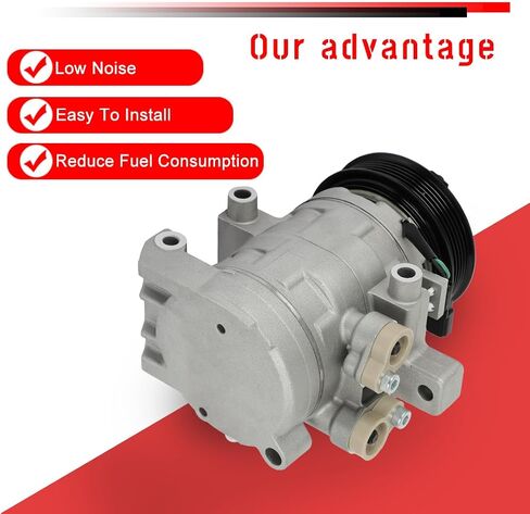 cciyu AC Compressor for Car 2011-2017 for Ford Mustang 5.0L,2015-2018 for Ford Mustang 5.2LAir Conditioning Compressor with Clutch 6 Grooves 167661 in Saudi Arabia