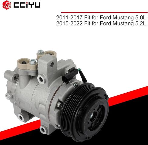 cciyu AC Compressor for Car 2011-2017 for Ford Mustang 5.0L,2015-2018 for Ford Mustang 5.2LAir Conditioning Compressor with Clutch 6 Grooves 167661 in Saudi Arabia