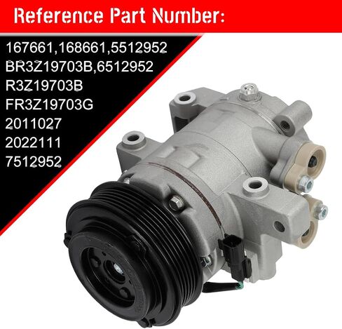 cciyu AC Compressor for Car 2011-2017 for Ford Mustang 5.0L,2015-2018 for Ford Mustang 5.2LAir Conditioning Compressor with Clutch 6 Grooves 167661 in Saudi Arabia
