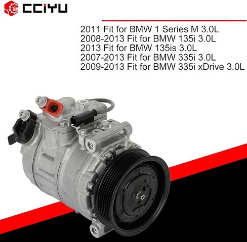 cciyu Air Conditioning Compressor 2011 Fit for BMW 1 Series M 3.0L 2008-2013 Fit for BMW 135i 3.0L AC Compressor Pump in Saudi Arabia