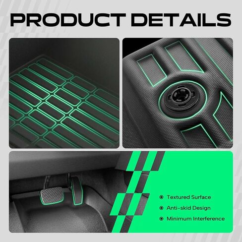 YHTAUTO Floor Mats & Cargo Mat Compatible with Nissan Murano 2015-2024, TPE All Weather Car Mats Waterproof Anti-Slip Odorless Floor Liner Trunk Mat in Saudi Arabia
