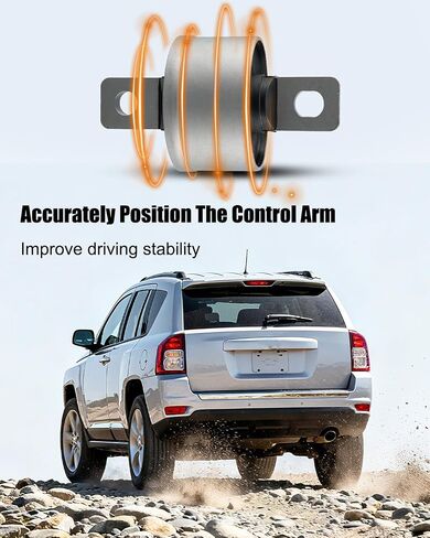 Suspension Rear Trailing Control Arm Bushing Fit for Dodge Caliber Jeep Compass Patriot Mitsubishi Eclipse Cross Lancer Outlander Sport 2003-2020 Replace 5105930AB 4120A125 4125A100 MN101430 MAB-CW8 in Saudi Arabia