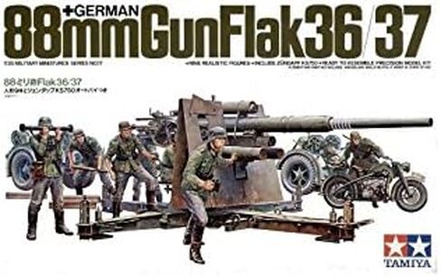 TAMIYA 1/35 German Gun Flak88mm Plastic Model TAM35017 Plastic Models Armor/Military 1/35 in Saudi Arabia