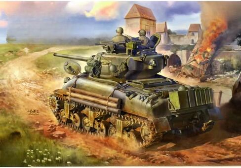 BT-046 1/35 Sherman M4A1 Medium Tank 76MM Turret Type Plastic Assembled Model Kit in Saudi Arabia