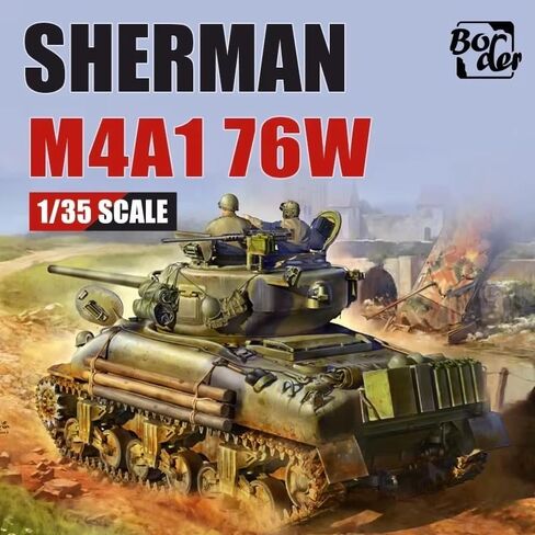 BT-046 1/35 Sherman M4A1 Medium Tank 76MM Turret Type Plastic Assembled Model Kit in Saudi Arabia