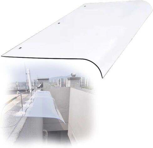 Pavilion Transparent Awnings, Rigid Rainproof Awning for Garage/Shop Entrance, Outdoor Window Canopy for Home, Provides Sun and Snow Protection(L 38IN x W 16IN) in Saudi Arabia
