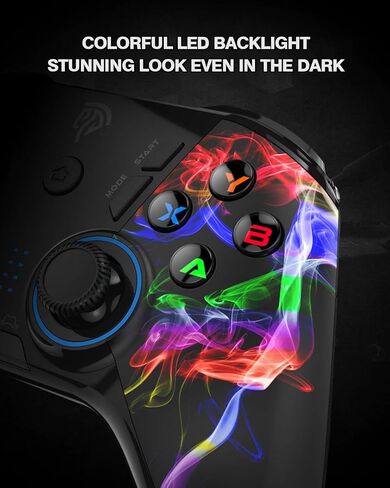 EasySMX PC Wireless Controller, Gaming Controller for Computer,Laptop,PS3,Android TV, Nintendo Switch and Tesla with Adjust LED Light, Dual Vibration and 4 Programmable Keys, Battery Up to 14 Hours in Kuwait