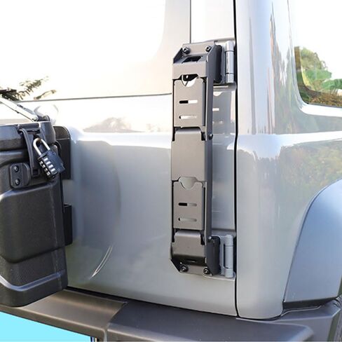 Folding Rear Door Step Compatible with Suzuki Jimny JB74 2019 2020 2021 2022 2023 2024 2025, Aluminum Tailgate Access Step, Easy Roof Reach Rear Door Accessory for Off-Road Use in Saudi Arabia