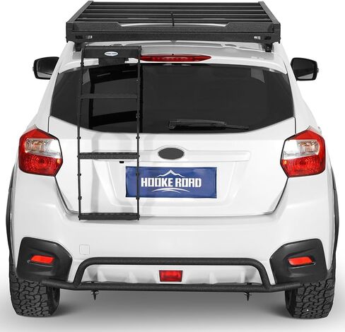 سلم فتحة خلفي من Hooke Road Crosstrek لـ 2013-2017 Subaru XV Crosstrek، تحميل 220 رطل، سلم الوصول إلى سقف صندوق السيارة الخلفي ذو 3 خطوات مع دواسات مضادة للانزلاق in Saudi Arabia