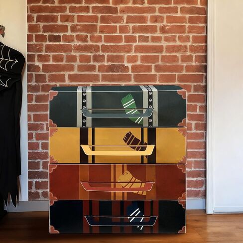 6 Pcs Large Magical Themed Christmas Under Tree Decor Box Travel Suitcase Travel Party Decor Paperboard Fantasy Themed Suitcases Gift Box Decorative with Magical Elements Decorations in Kuwait