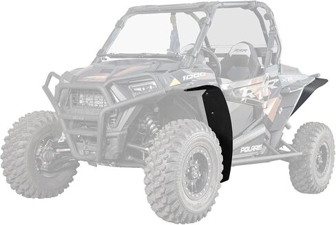 SuperATV Front & Rear Fender Flares Mud Guards for 2016+ Polaris RZR XP Turbo / 4 Turbo /2018+ Turbo S / 2019+ 4 Turbo S | Extreme Durability | Protect Against Rocks, Dirt, Sand, & Mud | USA Made in Saudi Arabia