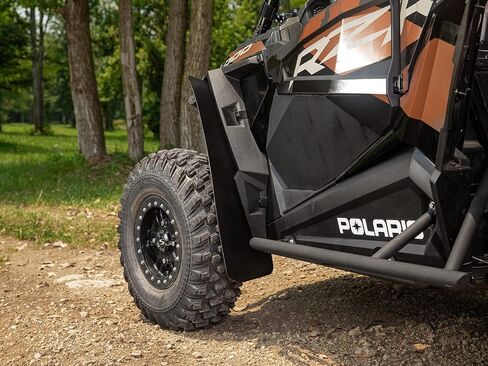 SuperATV Front & Rear Fender Flares Mud Guards for 2016+ Polaris RZR XP Turbo / 4 Turbo /2018+ Turbo S / 2019+ 4 Turbo S | Extreme Durability | Protect Against Rocks, Dirt, Sand, & Mud | USA Made in Saudi Arabia