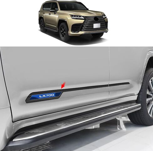 Car Body Trim for 2025 2026 Lexus Lx700h Car Body Anti-Collision Trim Trim Appearance Modification Accessories (Stainless Steel Black) in Kuwait