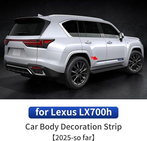 Car Body Trim for 2025 2026 Lexus Lx700h Car Body Anti-Collision Trim Trim Appearance Modification Accessories (Stainless Steel Black) in Kuwait
