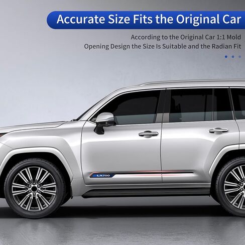Car Body Trim for 2025 2026 Lexus Lx700h Car Body Anti-Collision Trim Trim Appearance Modification Accessories (Stainless Steel Black) in Kuwait
