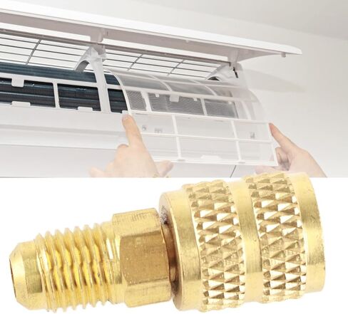 R410a A/C 5/16inch Female SAE Adapter, 1/4 Male SAE Swivel Adapter Brass HVAC Hose Connector for Mini Split System Air Conditioners in Saudi Arabia