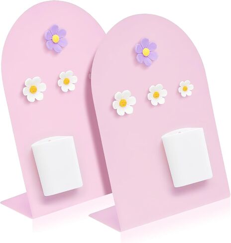 Desk Magnetic Message Board, Metal Bulletin/Memo Board with Magnetic Pen Holder and Flower Pins with Stand, Souvenir/Photo Display Board for Home, Office, Dormitory, Apartment, 8 * 11Inch in Saudi Arabia