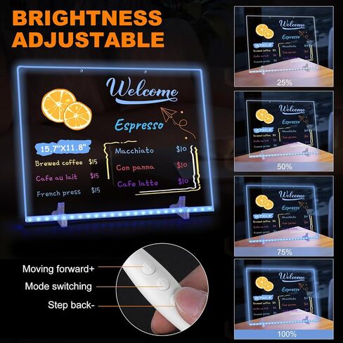 Wohalipsy Doodle Glow Drawing Board is an LED Drawing Board,15.7"X11.8" 4 Modes&7 Colors Busy Board with LED Light is a kivvy Magic Board, Night Light for Room/Store/Office/Festival/Gift in Saudi Arabia