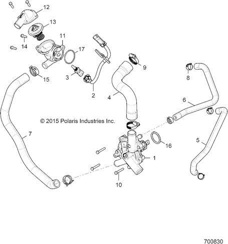 خرطوم Polaris RZR Bypass، قطعة OEM الأصلية 5415599، الكمية 1 in Kuwait