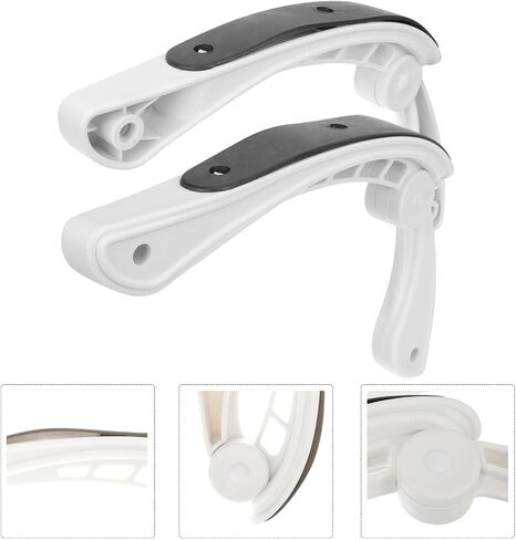 Zerodeko 2Pcs Ergonomic Office Chair Armrests Replacement Parts Sturdy Daily Use Arm Rests for Desk Chairs Comfortable Support Household Accessory in Saudi Arabia