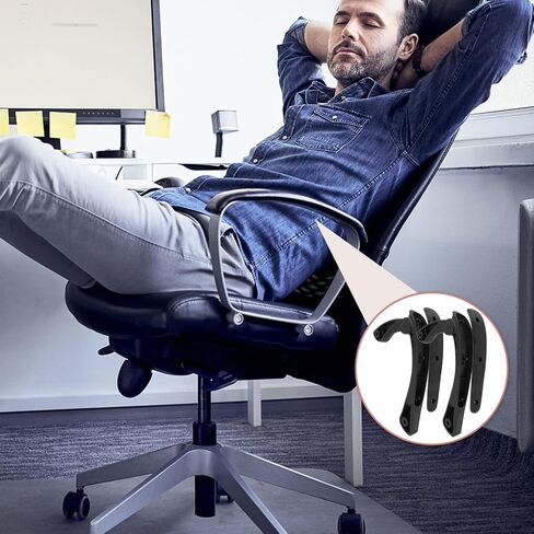 Uonlytech 2Pcs Professional Office Chair Armrest Replacements High-Strength Household Chair Parts for Computer Swivel Task Comfortable Support for Daily Use in Saudi Arabia