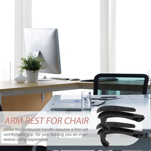 Uonlytech 2Pcs Professional Office Chair Armrest Replacements High-Strength Household Chair Parts for Computer Swivel Task Comfortable Support for Daily Use in Saudi Arabia
