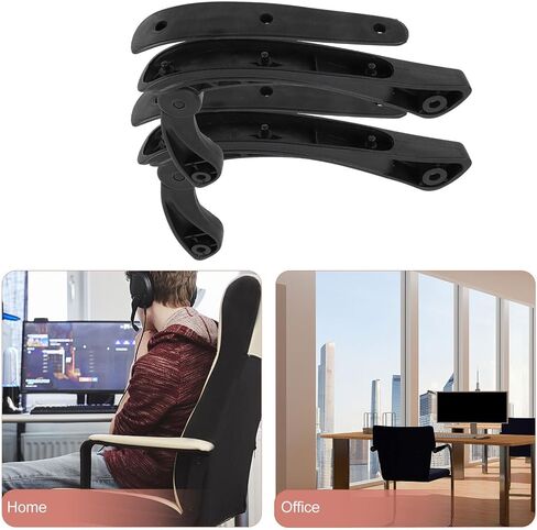 Uonlytech 2Pcs Professional Office Chair Armrest Replacements High-Strength Household Chair Parts for Computer Swivel Task Comfortable Support for Daily Use in Saudi Arabia