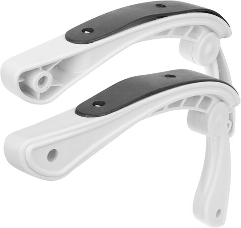 2Pcs Professional Armrest Replacement for Office and Gaming Chairs Fit Chair Parts for Daily Use Easy Installation Ergonomic Support for Computer Desk Seating White in Saudi Arabia