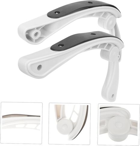 2Pcs Professional Armrest Replacement for Office and Gaming Chairs Fit Chair Parts for Daily Use Easy Installation Ergonomic Support for Computer Desk Seating White in Saudi Arabia