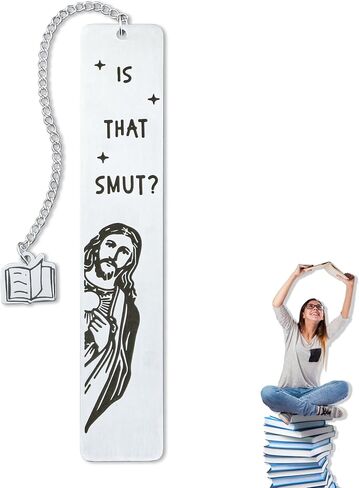 Funny Christmas Gifts Bookmark, is That Smut? Novelty Gag Book Mark for Female Friend Bookish Nerd Booklover Adult Women, Christian Book Marker Gifts for Book Lovers Gift in Saudi Arabia