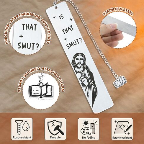 Funny Christmas Gifts Bookmark, is That Smut? Novelty Gag Book Mark for Female Friend Bookish Nerd Booklover Adult Women, Christian Book Marker Gifts for Book Lovers Gift in Saudi Arabia