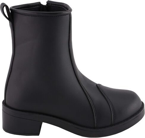 حذاء Milwaukee Leather MBL9485 للسيدات من الجلد الأسود الفاخر "لركوب الدراجات النارية" أنيق لراكبي الدراجات النارية مع غطاء لأصابع القدم - 8 in Kuwait