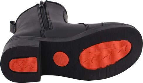 حذاء Milwaukee Leather MBL9485 للسيدات من الجلد الأسود الفاخر "لركوب الدراجات النارية" أنيق لراكبي الدراجات النارية مع غطاء لأصابع القدم - 8 in Kuwait